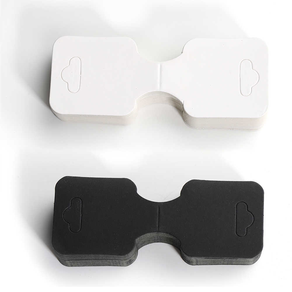 50pcs 3.5x9cm Kraft Paper Card Flodable Packing Cardborad for Jewelry Display