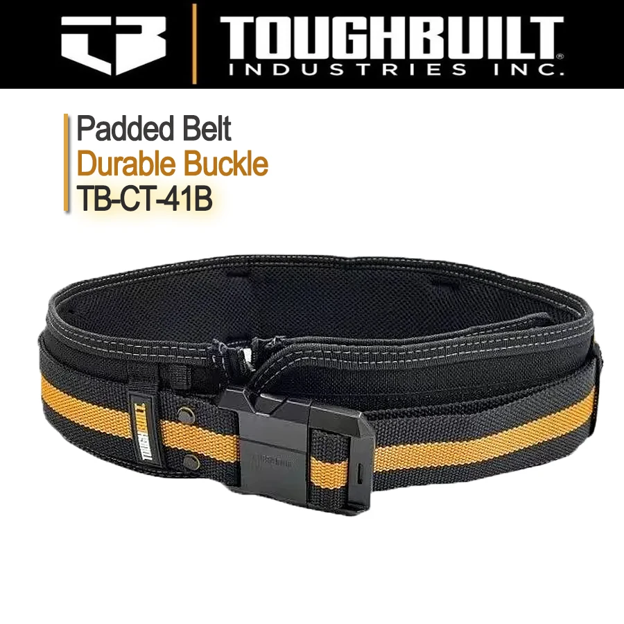 Cinturón acolchado ToughBuilt TB-CT-41B para profesionales Hebilla de acero Hebilla resistente / Soporte trasero para riñonera Clip Tech Hubs