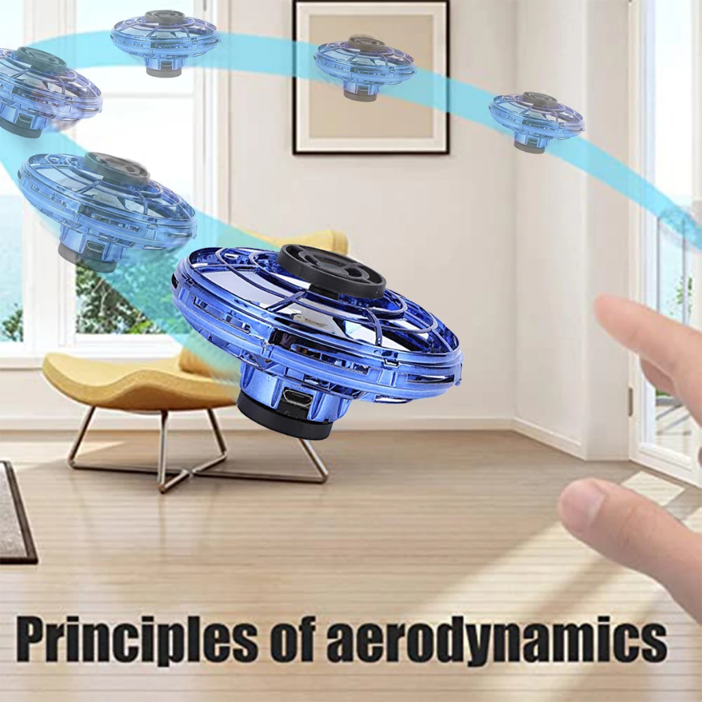 NEUE LED Flying UFO Spinner Fingertip, Upgrade Flight Helicopter Gyro Flyorb Hover Ball, Mini Drone Flugzeug Spielzeug, Weihnachtsgeschenk