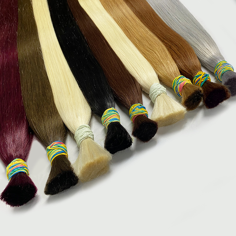 人毛バルク横糸なしベトナム毛バージンレミーストレートヘアバルク 12-30 インチ 100 グラム 100% 99j リアルナチュラルヘアエクステンショングレー