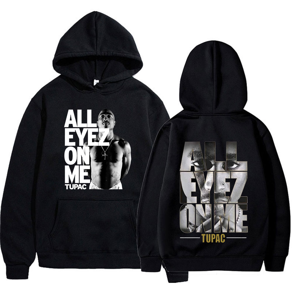 Rapper Tupac 2pac All Eyez on Me Hoodies Männer Frauen Mode Hip Hop Vintage Sweatshirts Casual Übergroßen Langarm Pullover