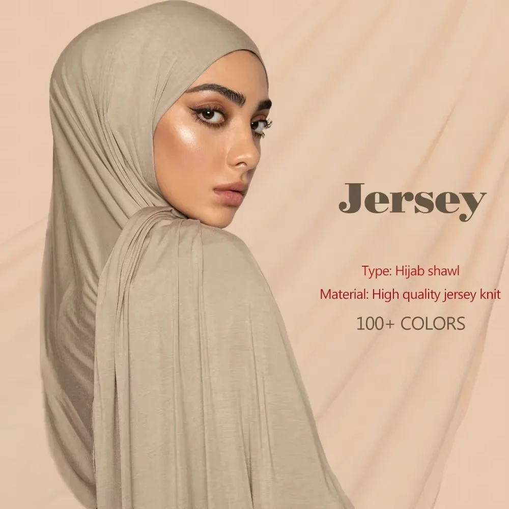 Hochwertiger Hijab-Schal aus Modal-Baumwolljersey, langer muslimischer Schal, einfarbig, weich, Turban, Krawatte, Kopfwickel für Frauen, Afrika-Stirnband, 170 x 60 cm