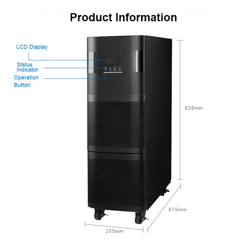 High Frequency Double Conversion Pure Sine Wave Online 10kva 15kva 20kva Ups For Each Lab And Server Simulated Sine Wave