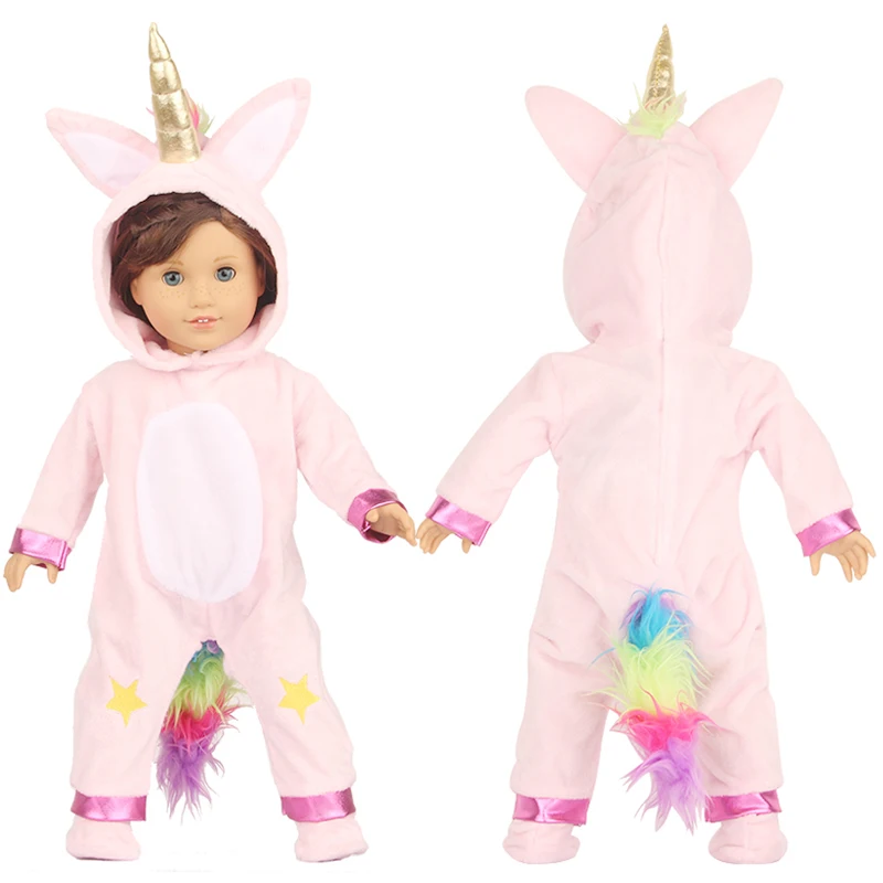 おもちゃアクセサリー 5 色フィット 18 インチ 43 センチメートル人形の服生まれたばかりの赤ちゃん動物人形の服スーツ用ベビーハロウィンフェスティバルギフト
