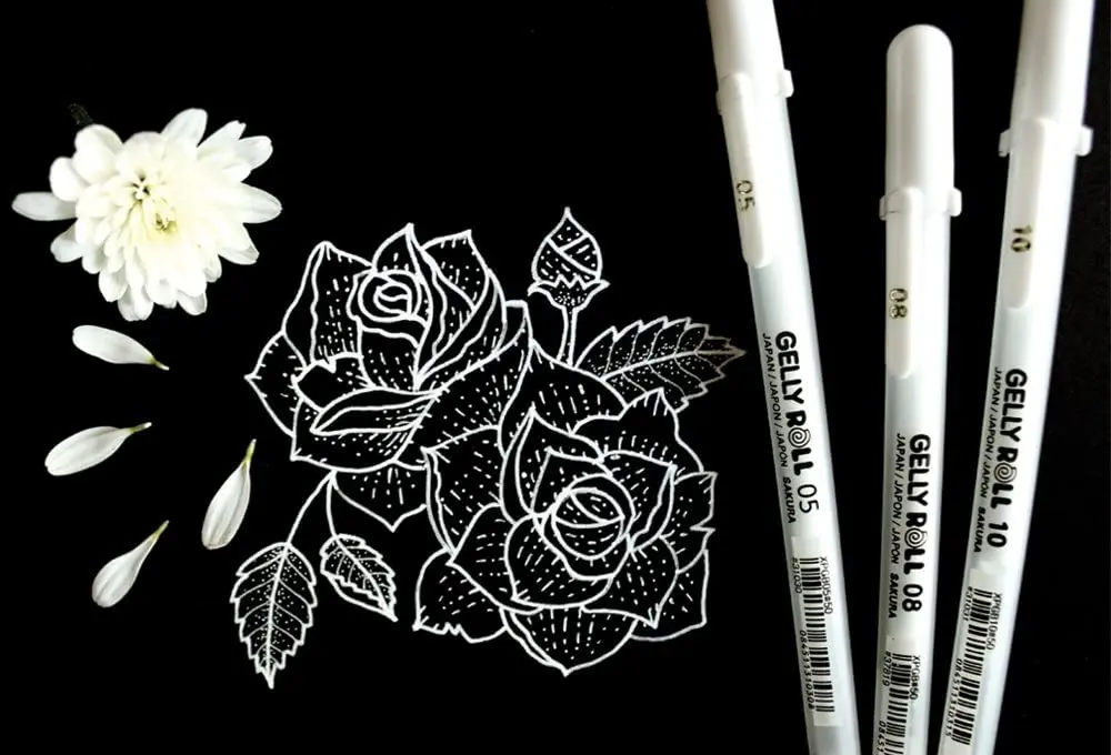 1/3PCS SAKURA Gelly ROLL ปากกาเจล Highlight MARKER สําหรับ Journaling Art Drawing คลาสสิกหมึกสีขาวสารพันจุด Fine Medium Bold