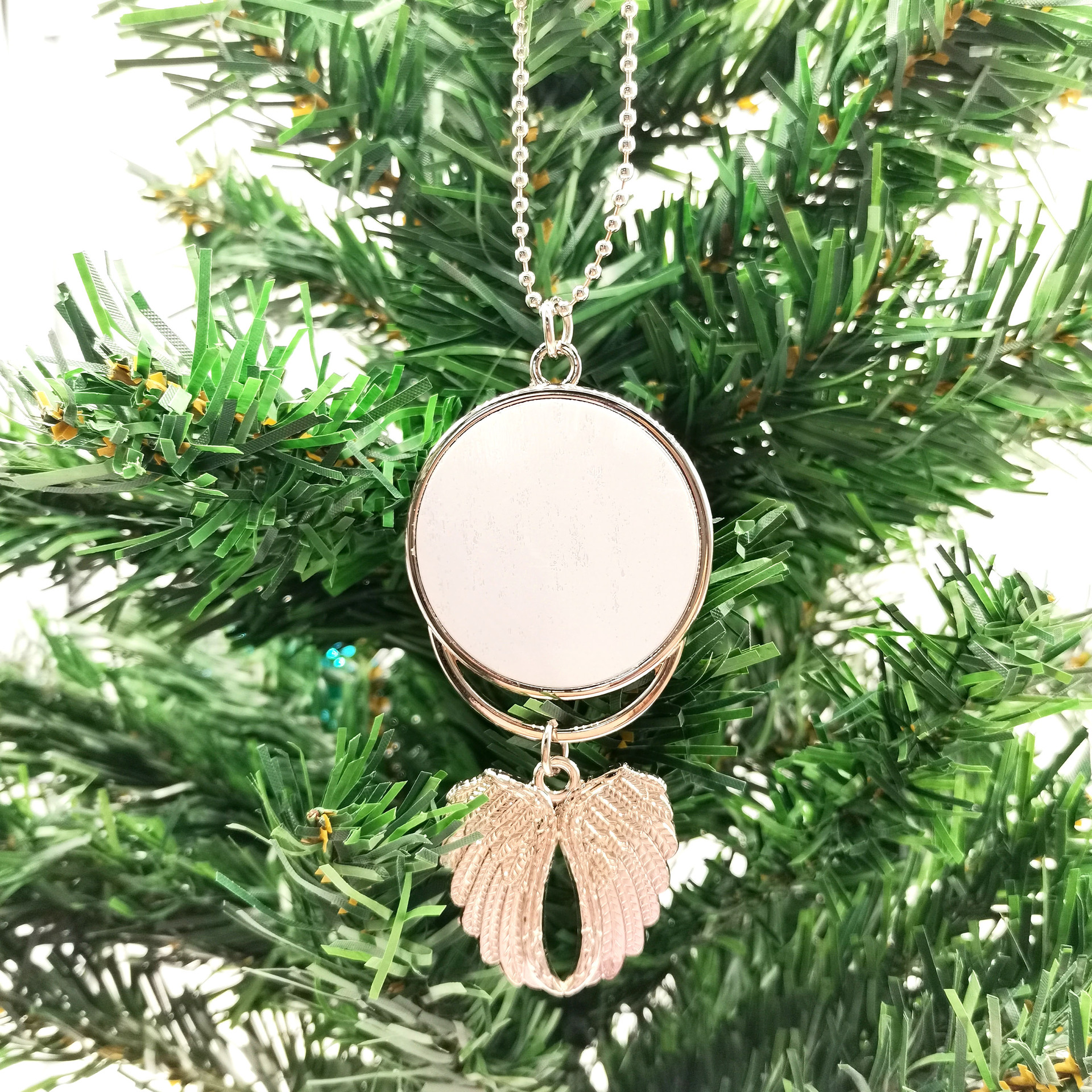 Freies Verschiffen 10 teile/los Doppel Seiten Sublimation Engel Flügel Auto Anhänger Hängen Rückspiegel Dekoration Charme Ornamente