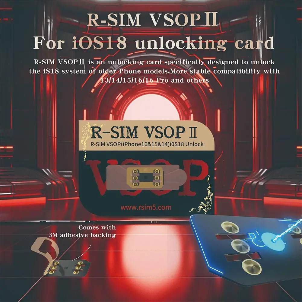R-SIM VSOP 2 для ios 18, разблокировка sard для iPhone 13–16, серия Dual sim, новая упаковка