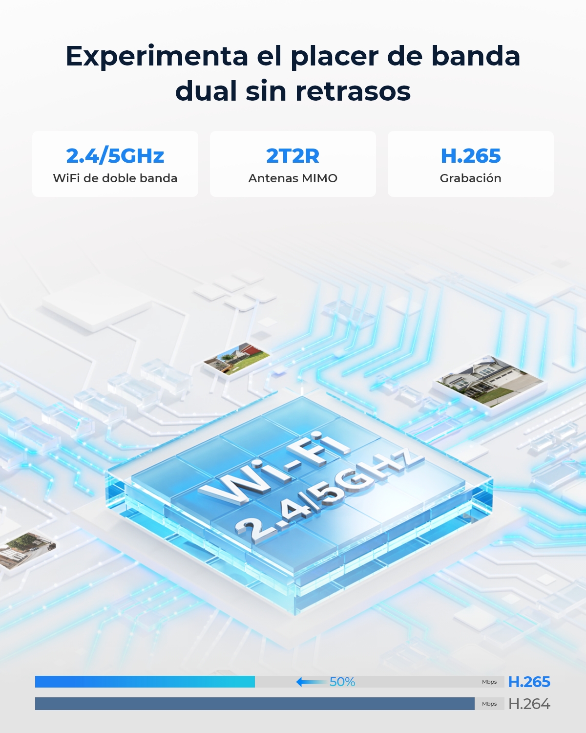 Reolink cámara de seguridad 4K detección inteligente 8MP Wi-Fi 6 cámaras de vigilancia tecnológicas Onvif 2,4G/5Ghz cámara IP inalámbrica de 5MP para exteriores
