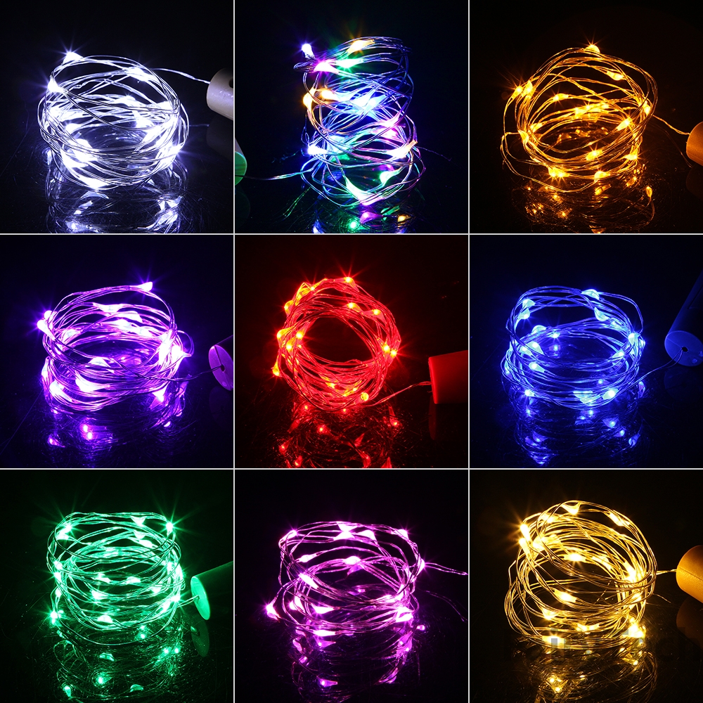 30 luces LED para botellas de vino con corcho, luces de corcho de 3M, miniluces de hadas para botellas de licor, manualidades, decoración para fiestas y bodas