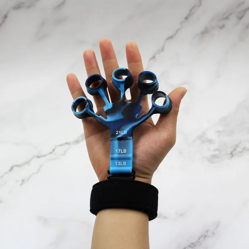 Esercitatore per dita con pinza per dito Esercitatore per chitarra con 6 livelli resistenti Recupero Strumenti fisici Rinforzo per le mani per pazienti