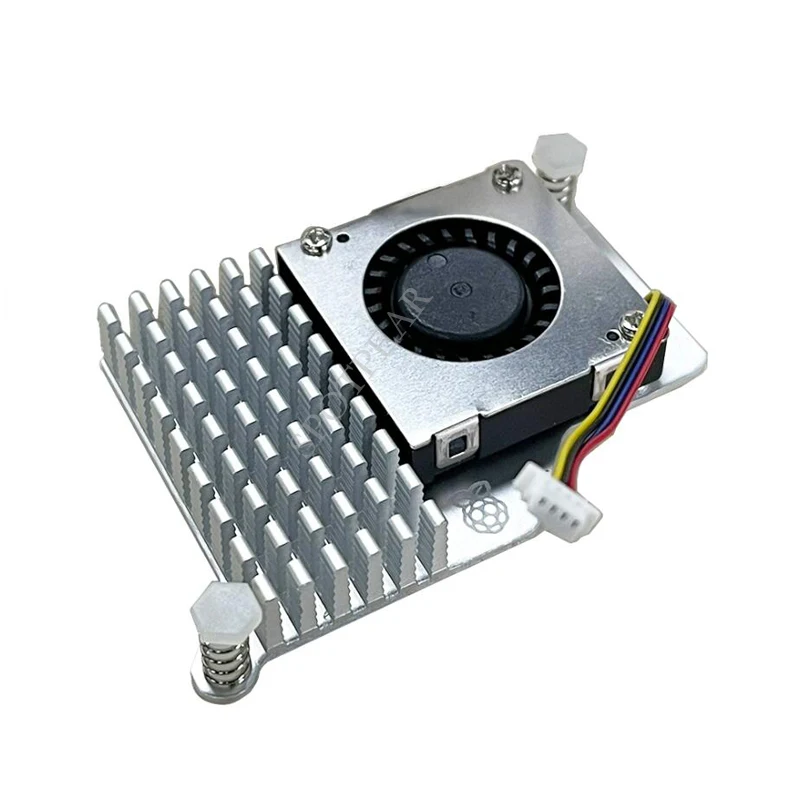 Raspberry Pi 5 Active Cooler официальный вентилятор, радиатор с регулируемой скоростью, охлаждающий вентилятор, радиатор металлический радиатор