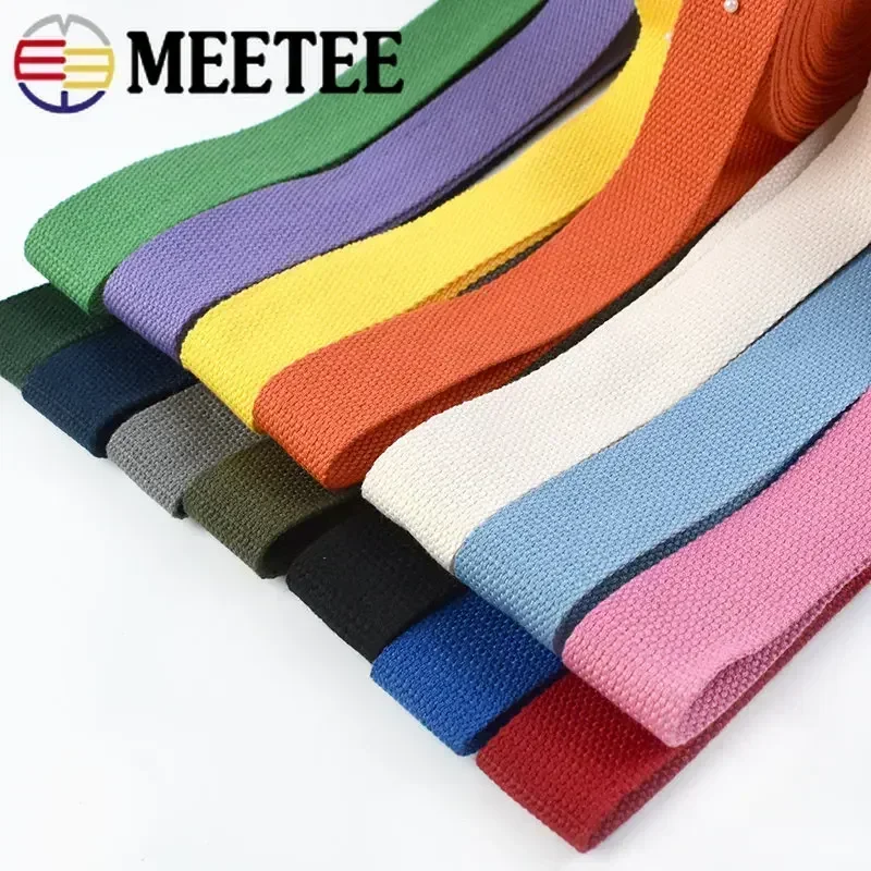 4 Mét 1.3Mm Dày Cotton Webbing Băng 20-50MM Lưng Dây Đeo Dây May Nơ Dây DIY May phụ Kiện Trang Trí