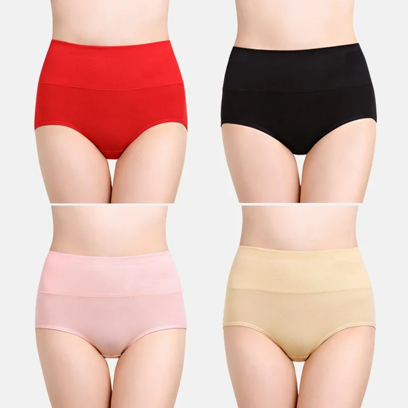 Calzoncillos cómodos de algodón Para mujer, ropa interior de cintura alta, bragas ultrafinas sexys, lencería Para Damas