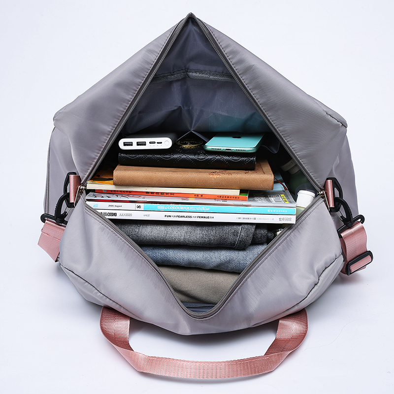 Bolsa de viagem de grande capacidade Oxford Gym Fitness Bag com zonas molhadas/secas e compartimento para sapatos para viagens ao ar livre Bolsa esportiva