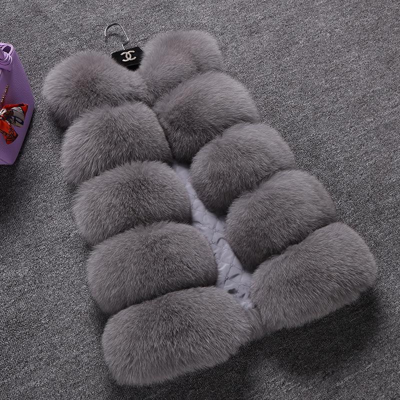 ขนสัตว์เสื้อกั๊กผู้หญิงฤดูใบไม้ร่วงฤดูหนาวแฟชั่นหญิงเสื้อ Faux FUR Coat สําหรับผู้หญิงเสื้อกั๊กแขนกุด