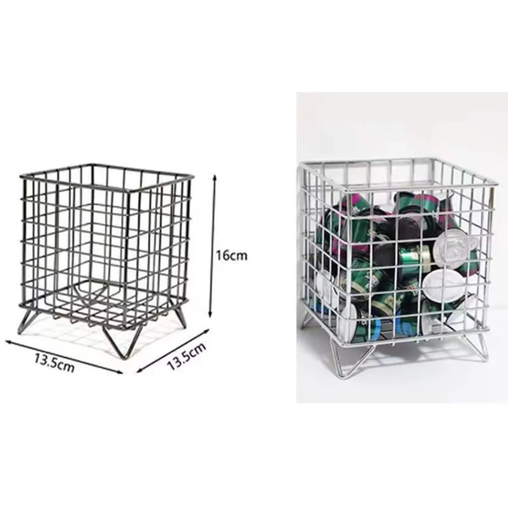 Creative Iron Storage Rack Desktop Book Pen Storage Box Large-Capacity Storage Basket Student Dormitory Sundries Storage Box