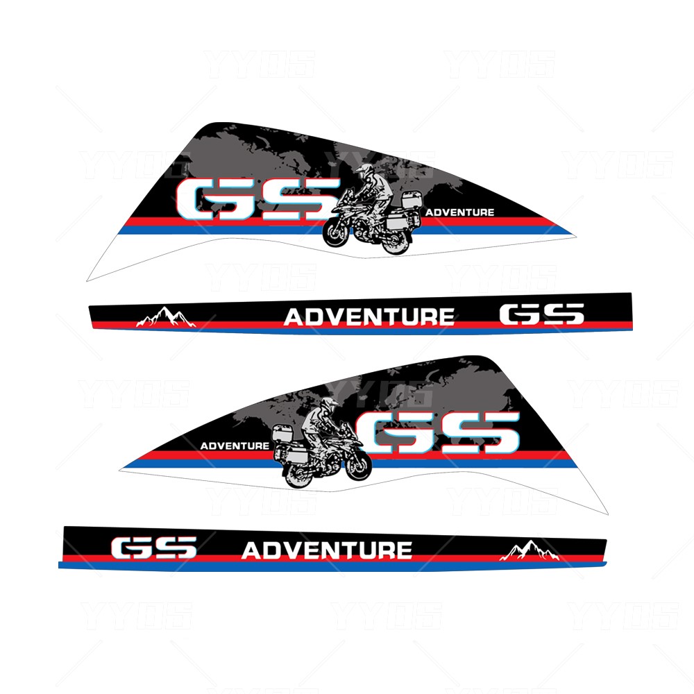 Pegatina protectora para guardamanos de motocicleta, calcomanía para R1250GS R 1200GS Adventure F850/750/650GS g310gs F900 XR 40 años Triple negro
