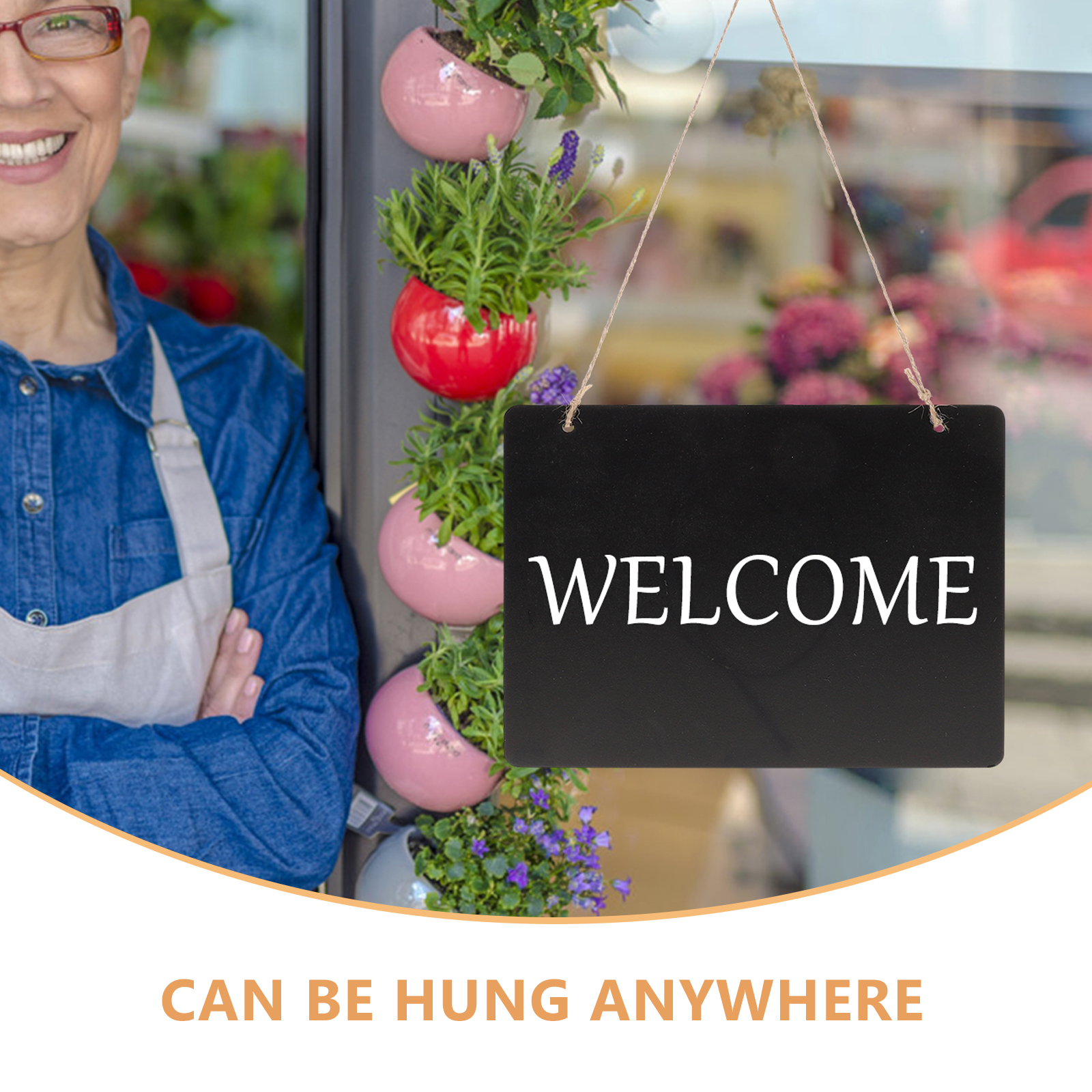 Blackboard Sign Hanging The Chalkboard Board Wall Message Woodlive Signs Labels Small Display Decor Doubledecorate Sided Wooden