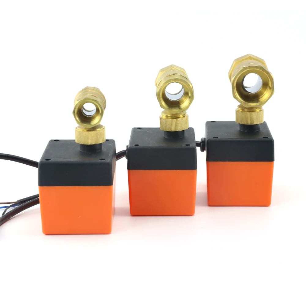 1/2 "3/4" 1 "ทองเหลือง 2-way บอลวาล์วมอเตอร์ DN15/DN20/DN25 สามสาย 2 ควบคุมไฟฟ้า Solenoid วาล์ว 220V AC 12V DC