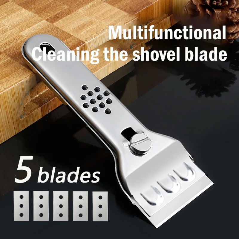 Raspador de limpieza de acero inoxidable, cuchilla de vidrio, cocina, azulejo de cerámica, descontaminación, pared, suelo, pintura, herramienta, cuchillo