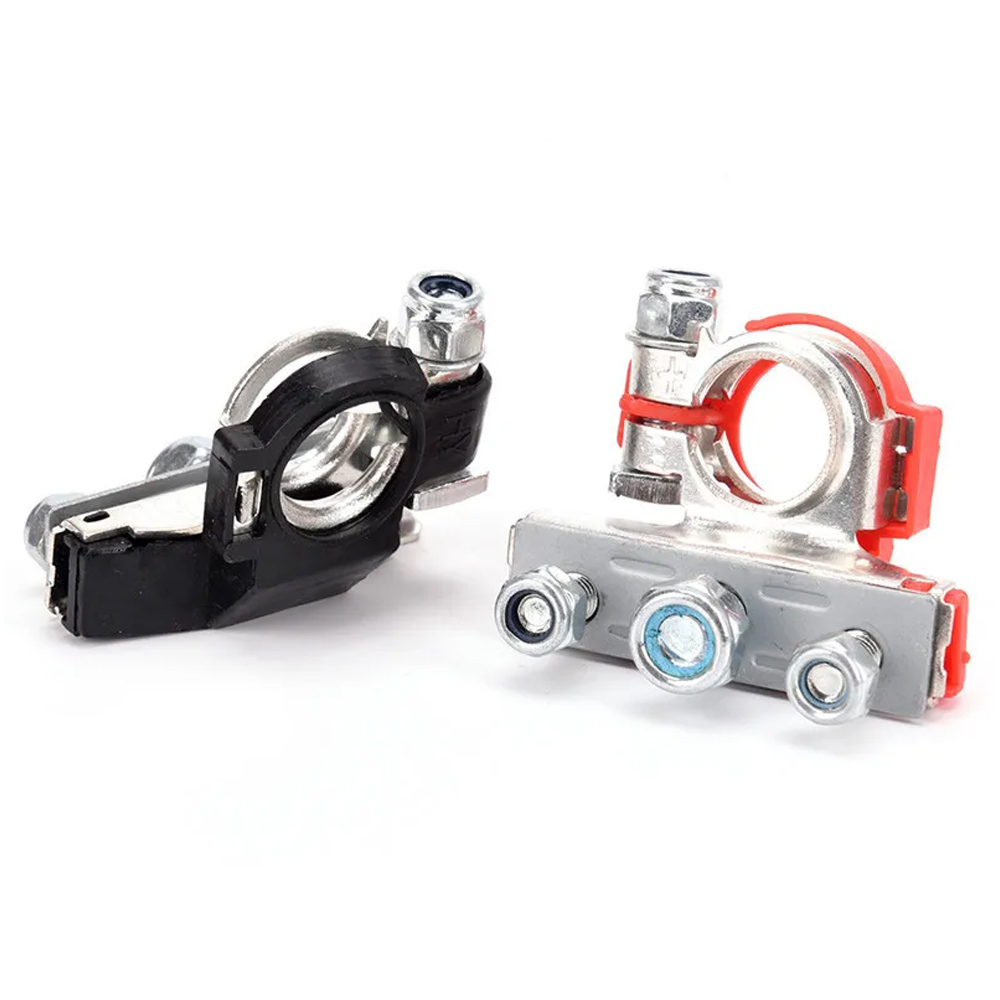 1 Pair Car Top Post Battery Terminal 12V 24V Cable Clamp Terminal Connectors for Auto Caravan Boat Motorcycle Car