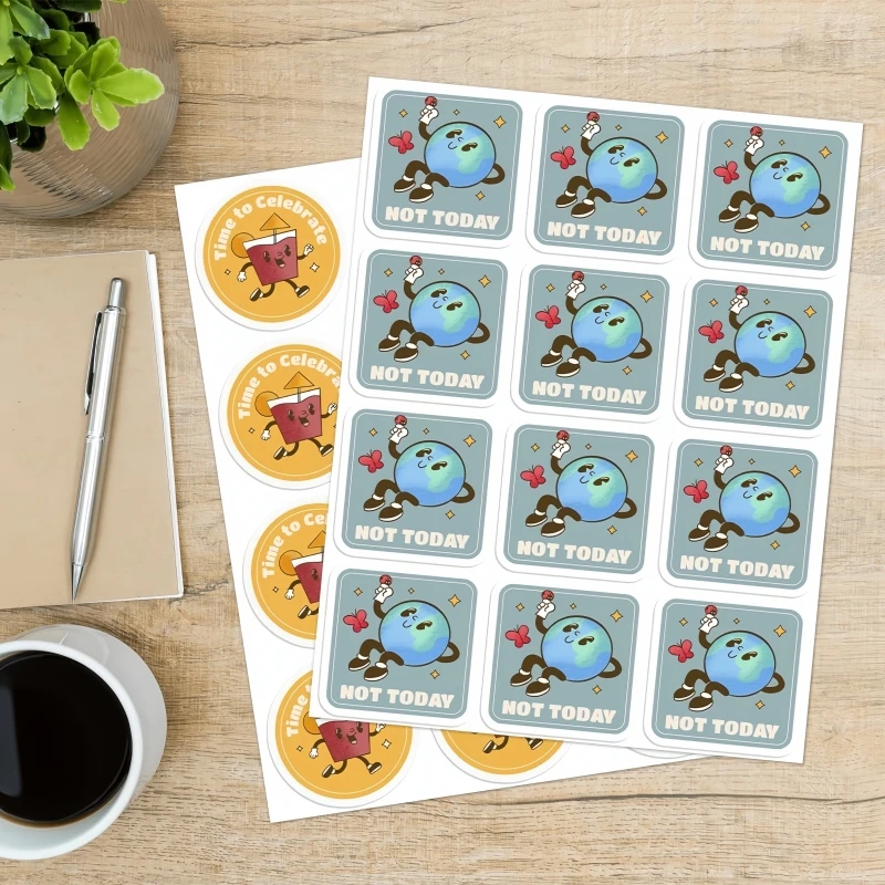 500PCS Custom Stickers and Personalized Logo Wedding Birthday Gift Box Stickers Design Own Logo Stickers Pack Customize Stickers