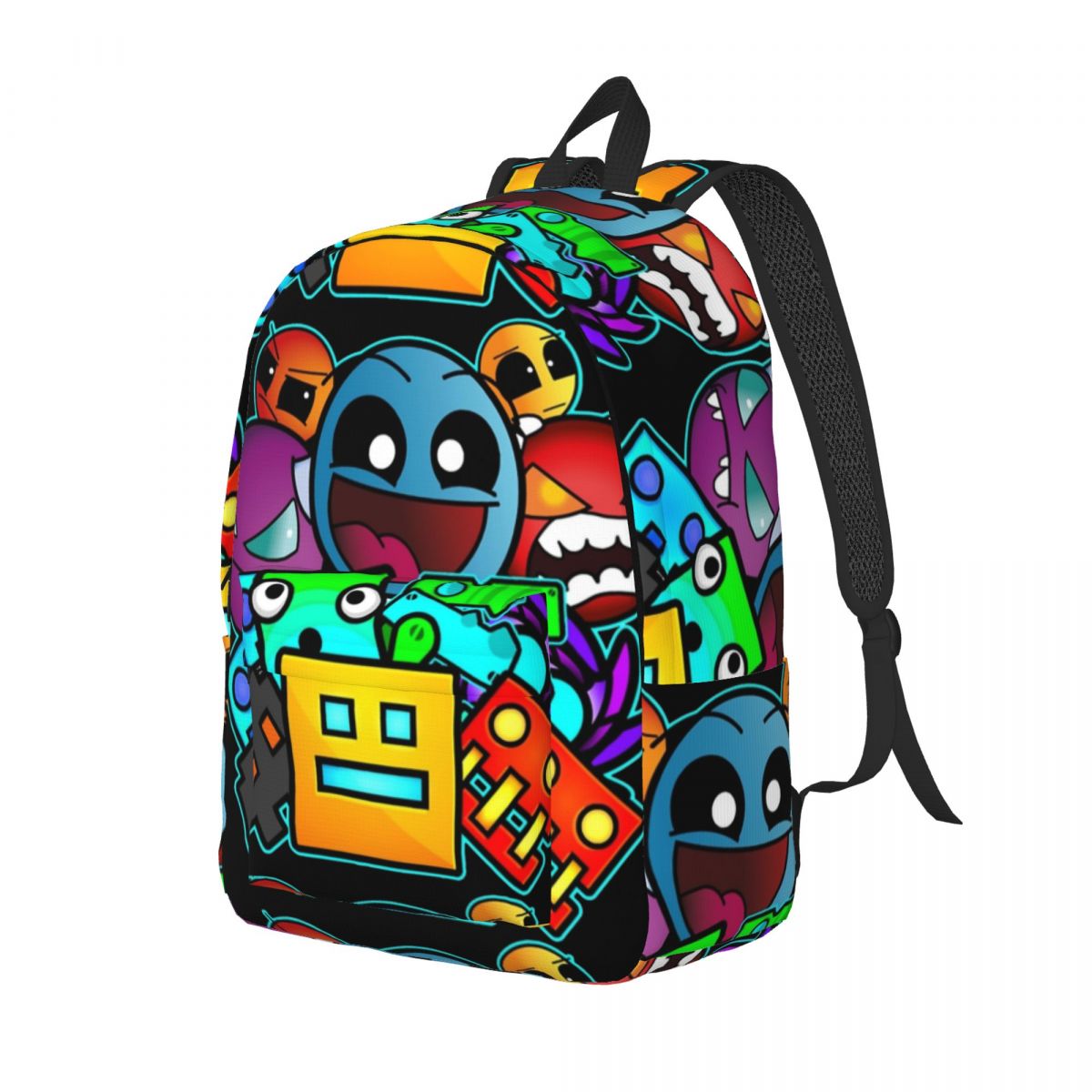 Geometry Cube Gaming Dash Zaino per vecchia scuola Zaino per studenti delle scuole elementari superiori per uomini e donne, regalo