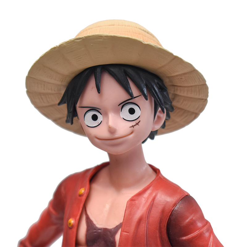 28cm uma peça macaco d luffy anime figura brinquedos confiante smiley luffy três forma rosto mudando estatueta de ação pvc modelo bonecas