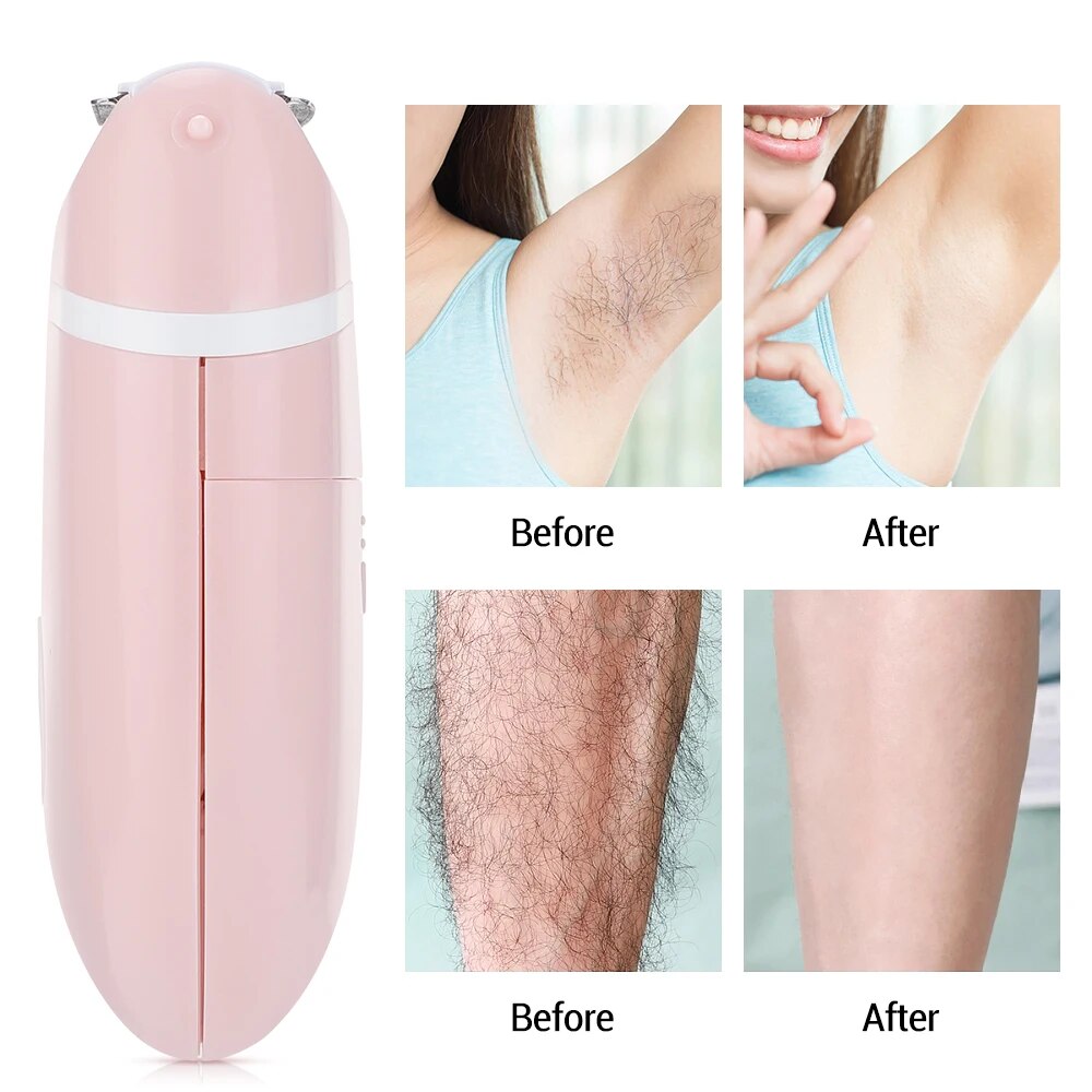 Barbeador elétrico sem fio para mulheres – Uso úmido/seco com cabeça removível para biquíni liso, pernas, axilas e aparadores de cabelo público