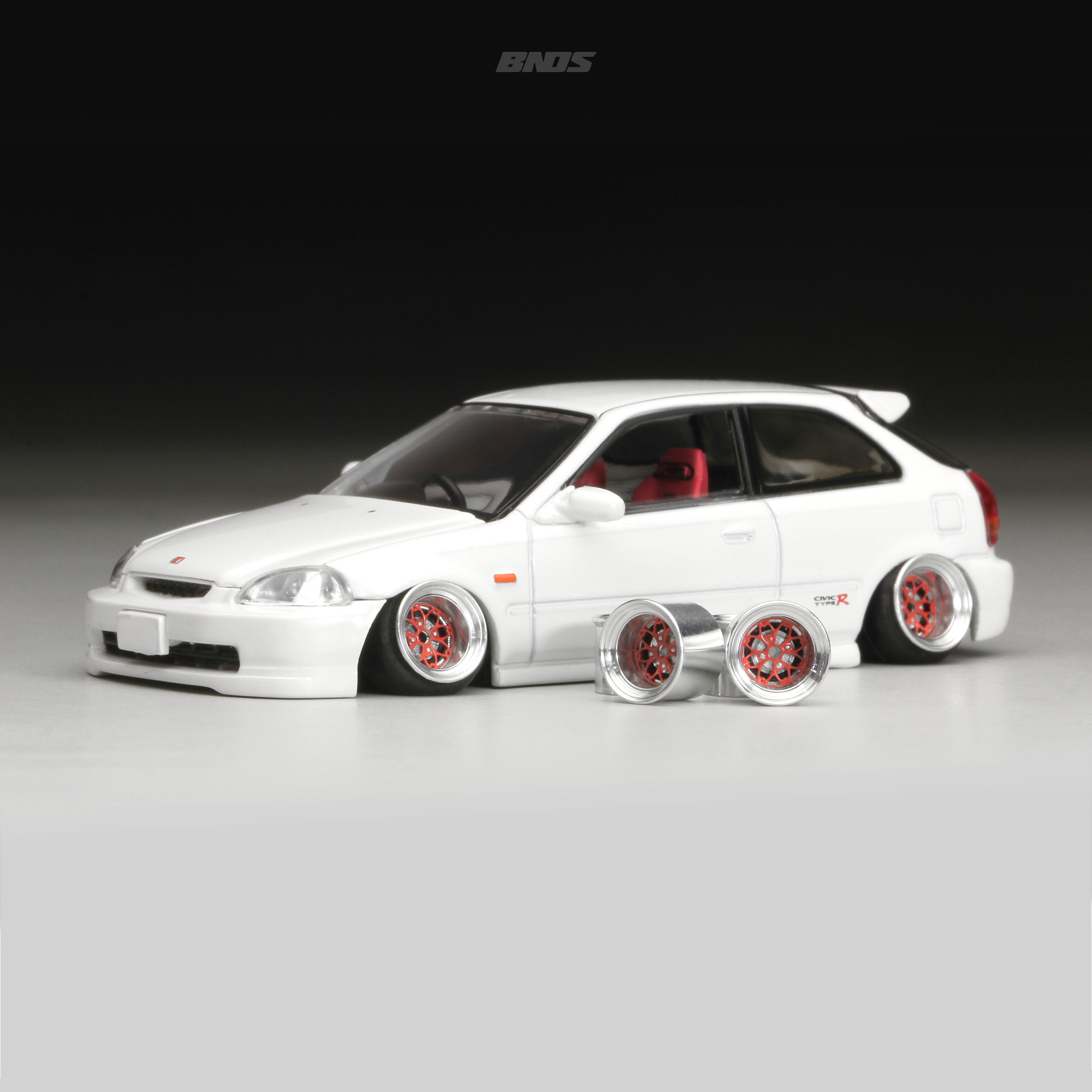 Ruedas de aleación 1/64 con neumáticos de goma de llantas de montaje BNDS, piezas modificadas para modelo de coche reacondicionado, estilo VIP No.64053-64088