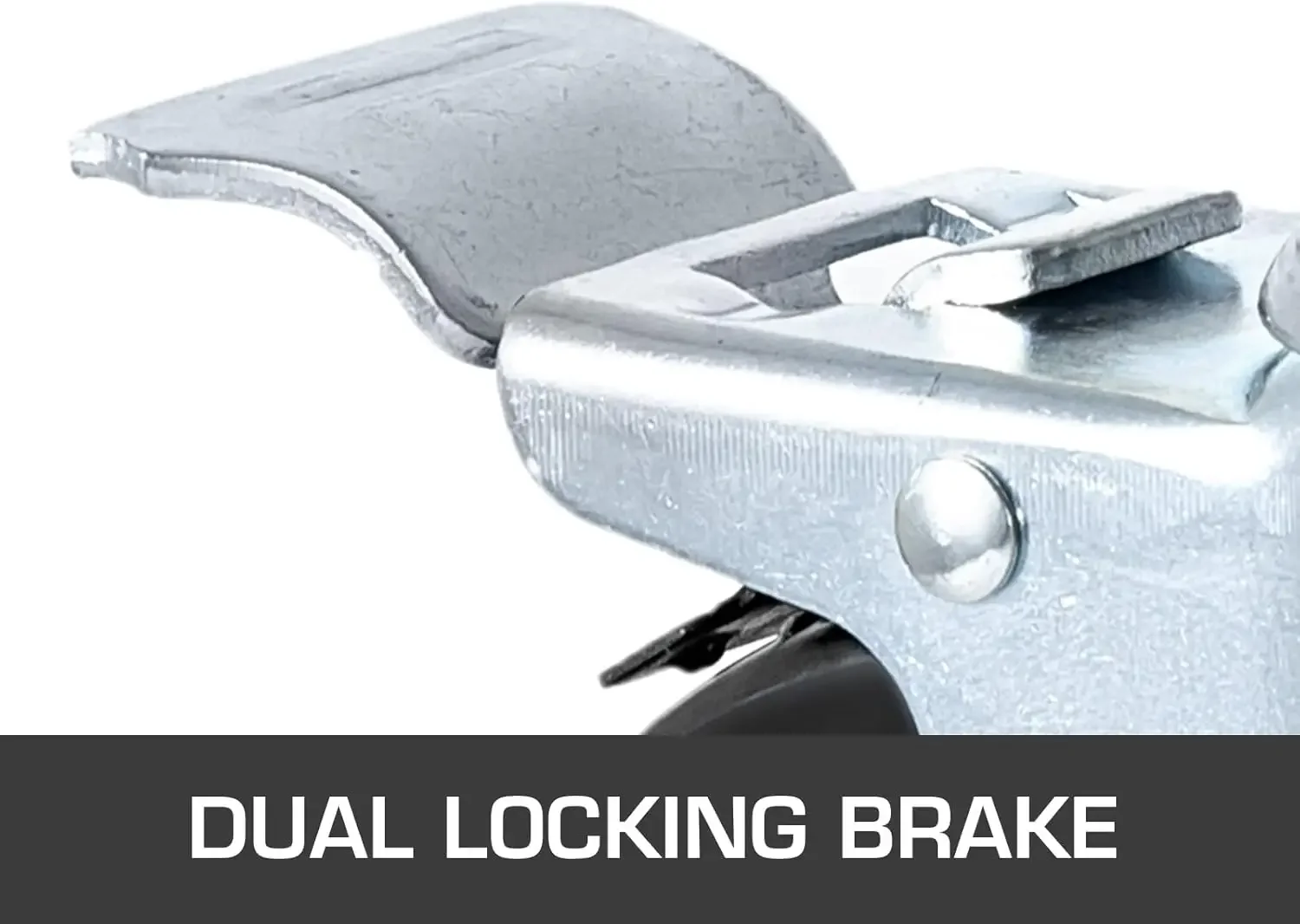 Baker Scaffold Wheels 5" Scaffolding Rubber Swivel Caster Wheels with Dual Locking Heavy Duty Casters