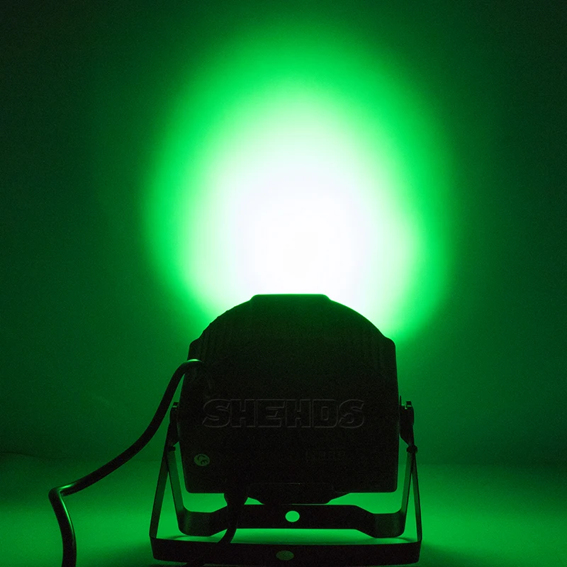 SHEHDS LED 7x12W RGBW フラットパーライト固定プラグ超静音ファン家族誕生日パーティーディスコファミリークラブ舞台効果ライト