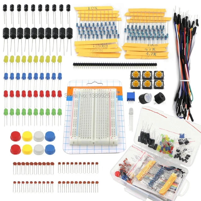 DIY Project Starter Electronic DIY Kit With 830 Tie-points Breadboard for Arduino R3 Electronic Components Set