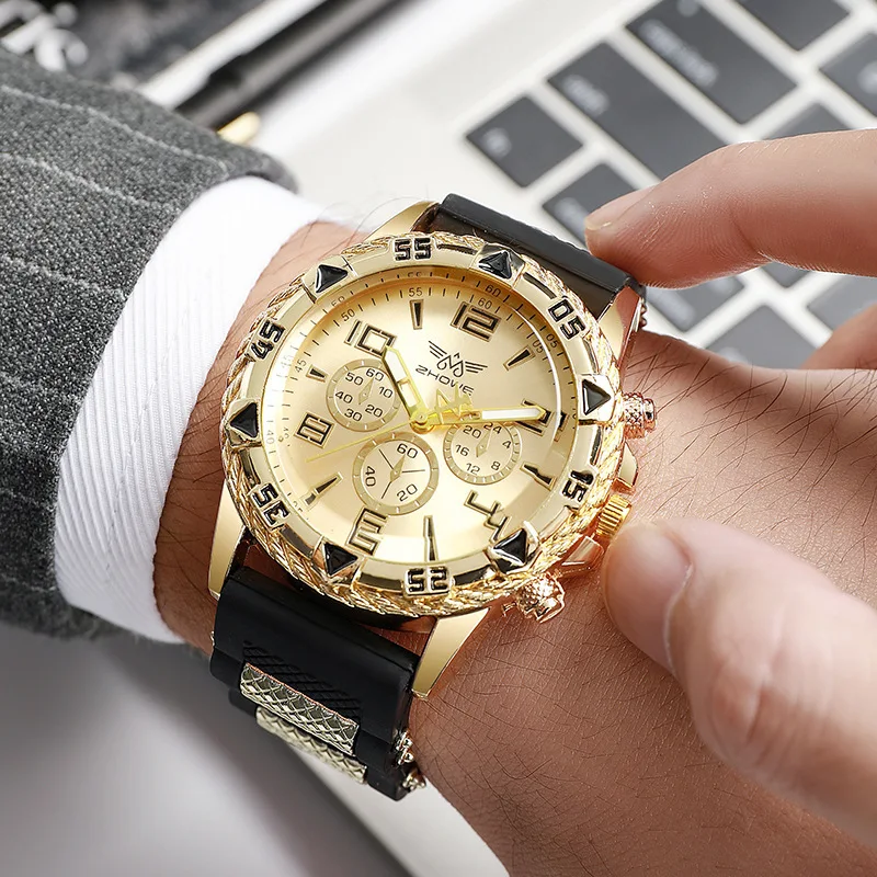 Mode luxe heren quartz horloge zakelijk casual siliconen band herenpolshorloge familie vrienden verjaardagscadeaus