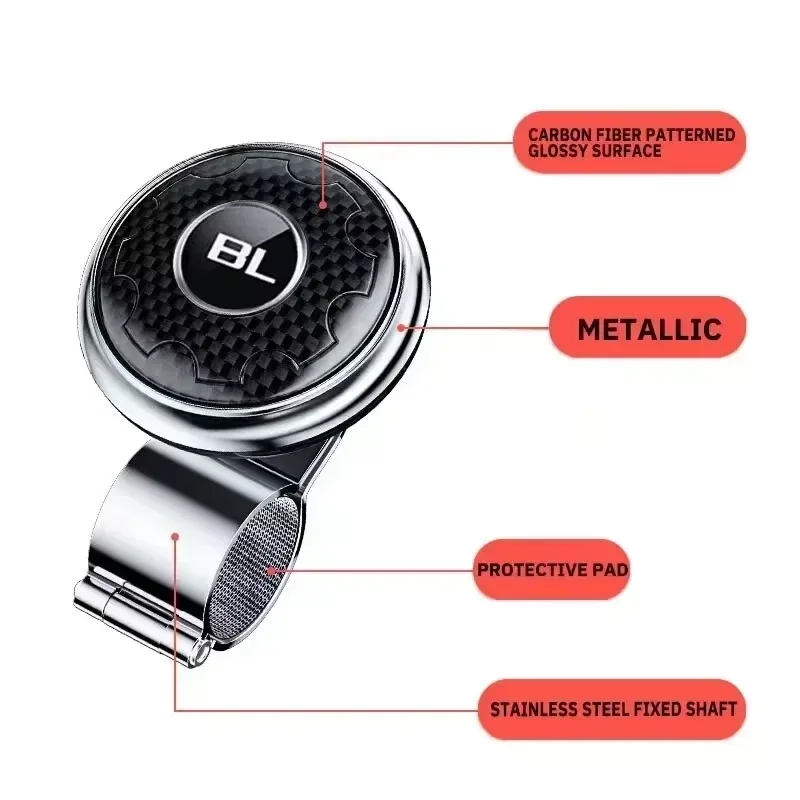 Universele Auto Stuurwiel Booster Spinner Knop 360 Graden Rotatie Bal Handvat voor Auto Semi Truck Heftrucks Auto-onderdelen