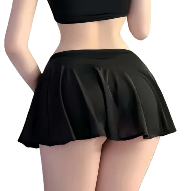 Модная мини-юбка в корейском стиле для девочек, женская прозрачная высокая талия, черные короткие плиссированные юбки трапециевидной формы, рождественская уличная клубная одежда