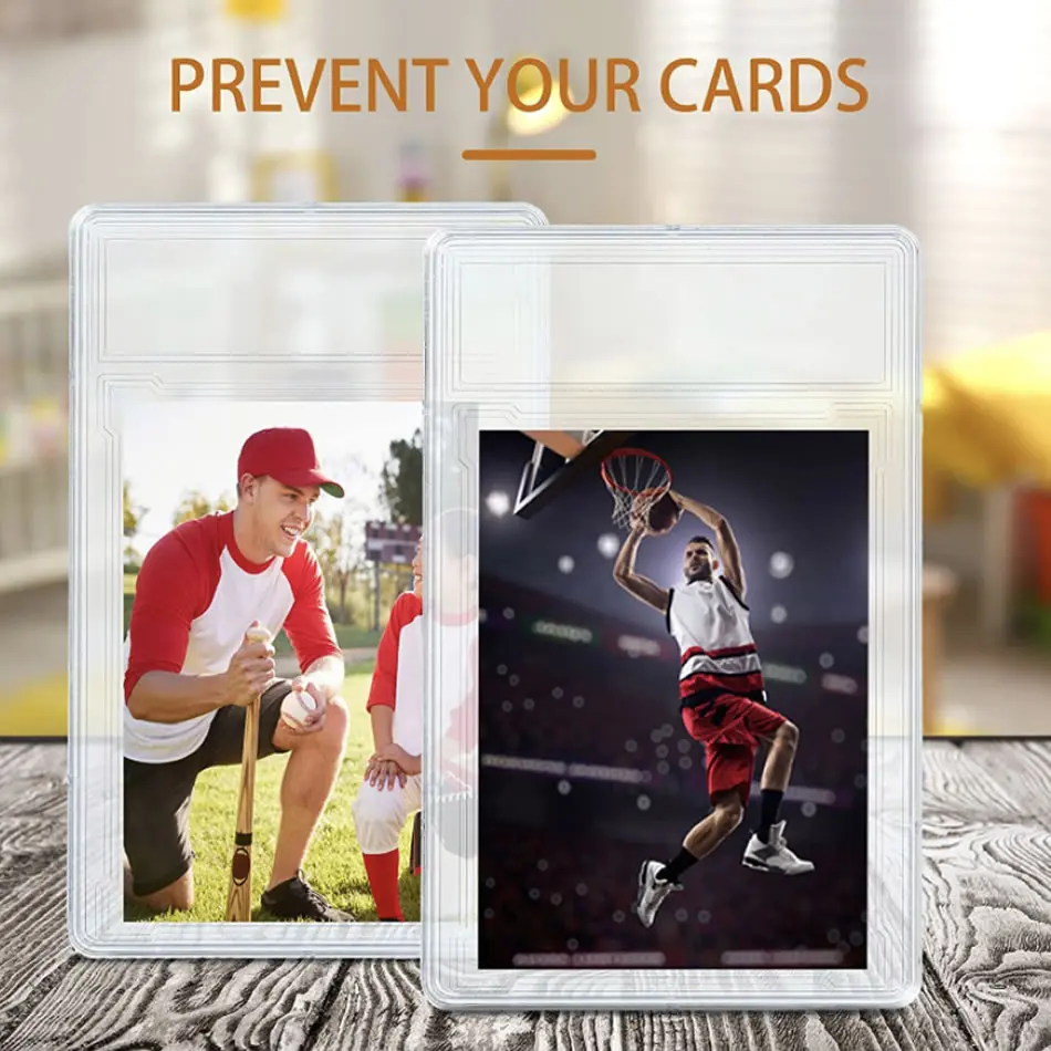 35pt พ็อกเก็ตมอนสเตอร์การ์ด Slab Protector แขน 90x65 มม.เกม Trading เบสบอลกีฬาการ์ดอัลบั้มสะสม hard Binde