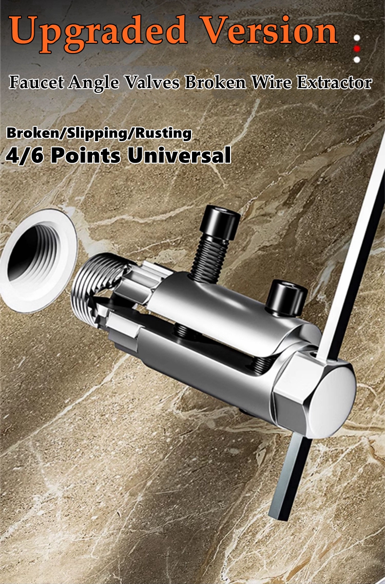 Universal Wasserhahn Eckventile Schaden Schraube Extractor Gebrochener Draht Rutsche Zahn Entfernung Werkzeug Wasser-Rohr Ventil Reparatur für 4/6 punkte