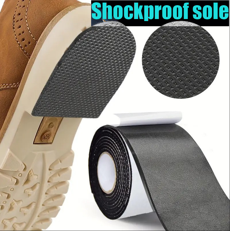 Толстая противоскользящая износостойкая наклейка для подошвы обуви – защита каблука от стирания, для тихих и бесшумных широких каблуков накладки для каблуков  защита женской обуви  силиконовые подушки для обуви  аксесс