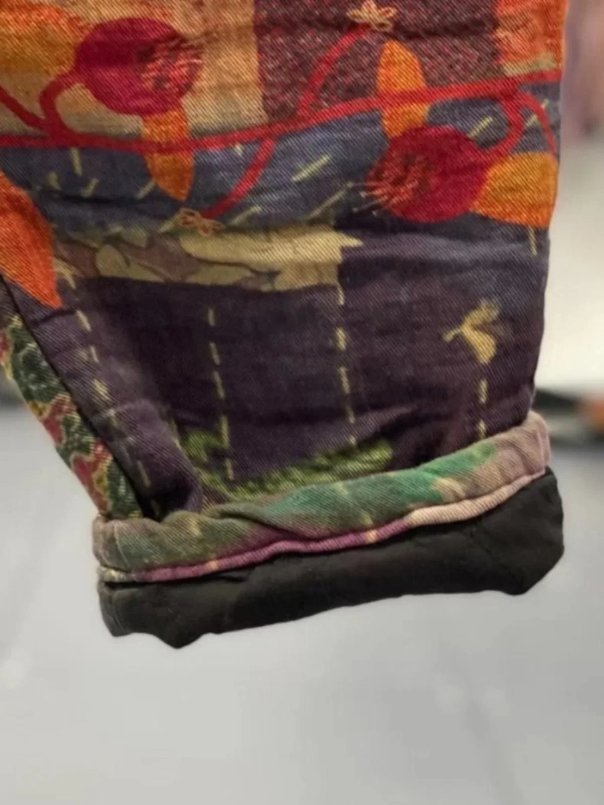 Pantalones Harem cálidos acolchados de algodón con estampado de almazuela de moda de estilo étnico para mujer, pantalones combinables con múltiples bolsillos y cintura elástica Vintage