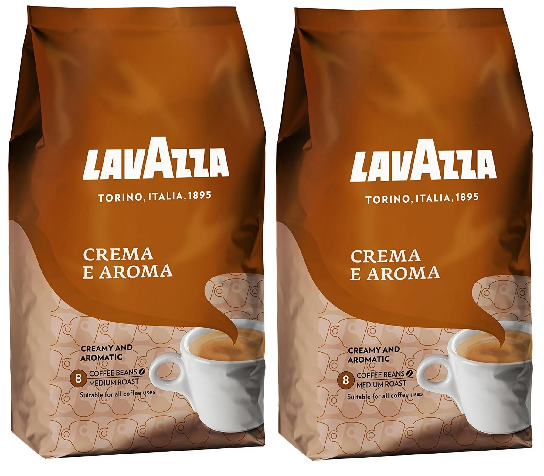 2x Kawa Ziarnista LAVAZZA Crema e Aroma 1 kg