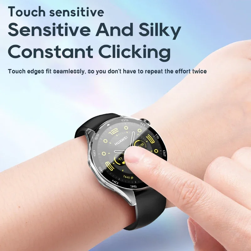 PC Case For HUAWEI Watch GT4 5 Full Coverage 46MM Protective Cover Bumper Shell Screen Protector For Huawei Watch GT5 Pro