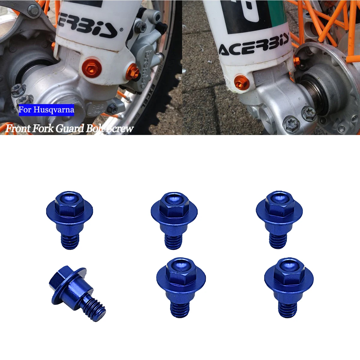 Болт защиты передней вилки для Husqvarna TE FE TC FC TX FX FS 50 65 85 125 150 250 300 350 390 450 501 TE 250i 300i 701 Enduro
