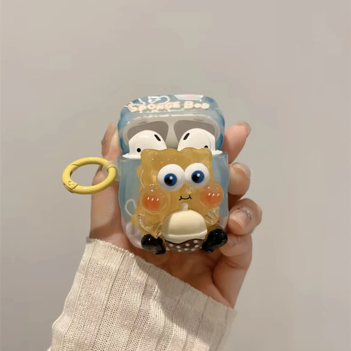Funda bonita de dibujos animados para auriculares Apple AirPods 4, funda de Color caramelo fresco para Airpods 1, 2, 3 Pro Pro2, funda protectora con gancho