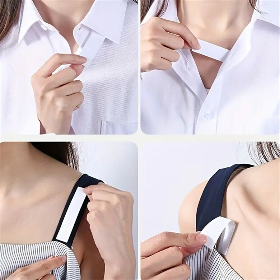 36 peças fita dupla face transparente da moda feminina para roupas e corpo adesivo forte transparente para todos os tons de pele e tecido