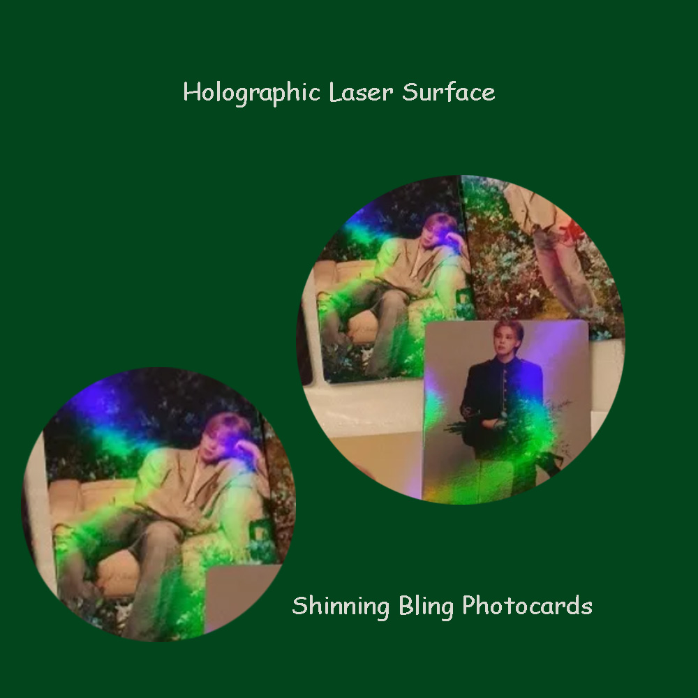 9 ピース/ロットメリークリスマス Kpop フォトカードホログラフィックレーザー写真プリント写真ポストカードファンのためのギフト Accessoires グッズ