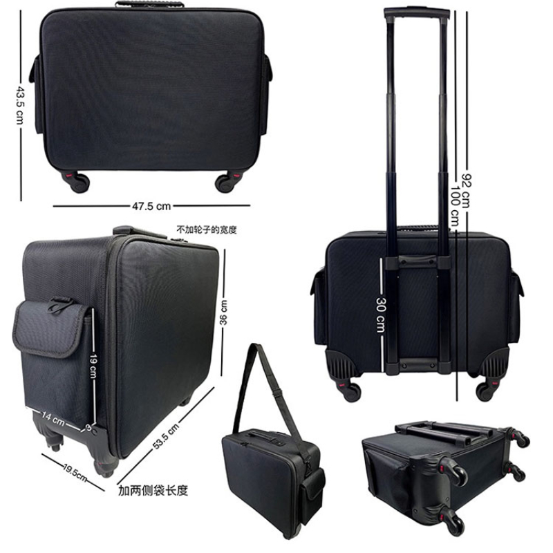 Makeup Suitcase Large Capacity Storage Trolley Case Multi-layer Embroidered Bag Professional Beauty Manicure Rolling Luggage