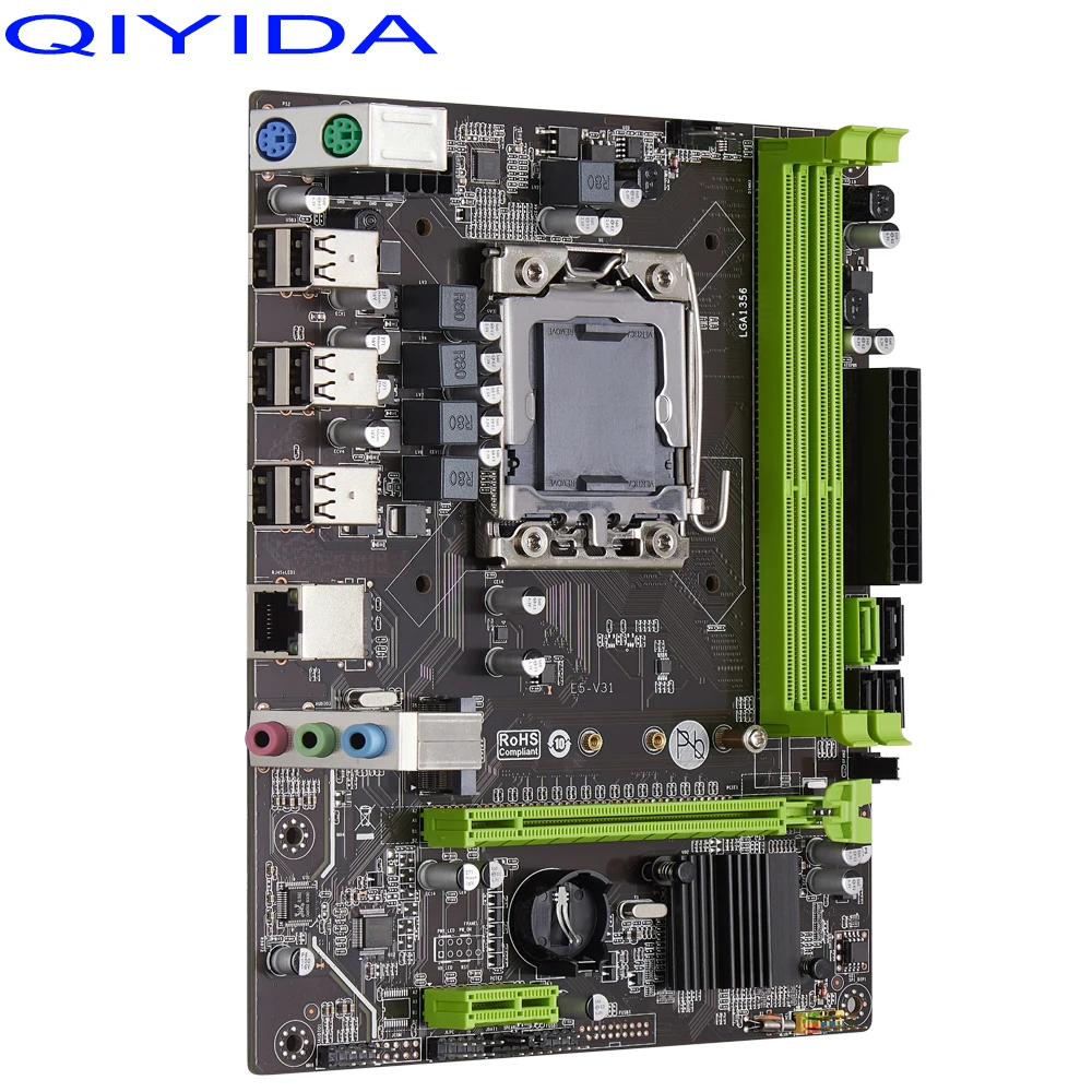 Qiyida X79 Motherboard-Set E5 2420V2 2*8GB=16GB DDR3-Speicher-Kombi-Kit-Set NVME SATA 3.0 M ATX Server E5 V32