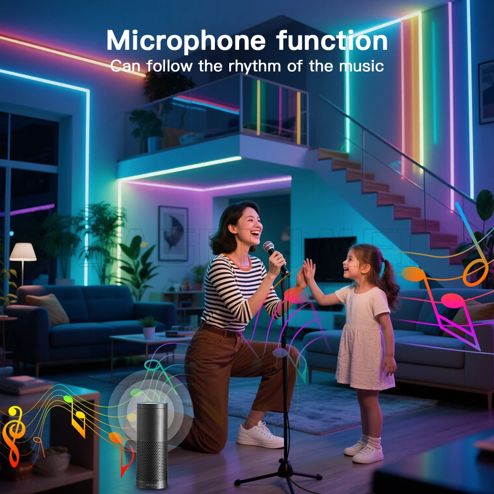DIY Dynamic Work GL-C-017WL-D GLEDOPTO ESP32 WLED Digital LED Controller Microphone function Type-C TI levelShifter IC LED Strip