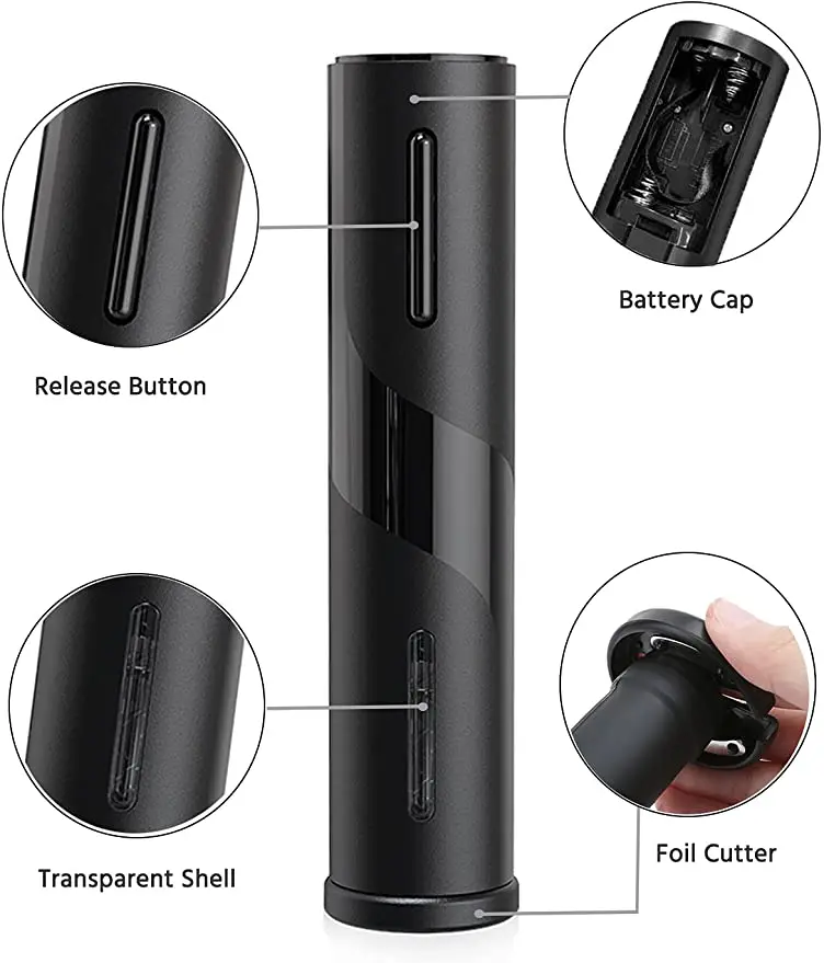 ที่เปิดขวดไวน์ไฟฟ้าอัตโนมัติสําหรับเบียร์ USB และแบตเตอรี่ ที่เปิดขวดเบียร์ Corkscrew ที่เปิดฝาเบียร์ไวน์อุปกรณ์ครัว
